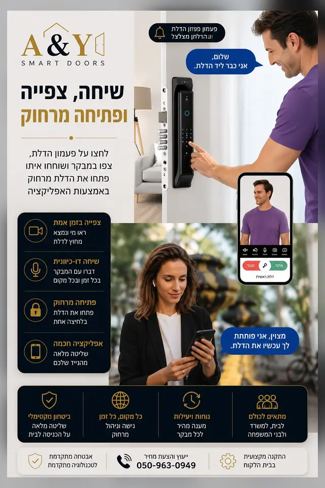 הדרכה אחרי התקנת מנעול חכם בבית
